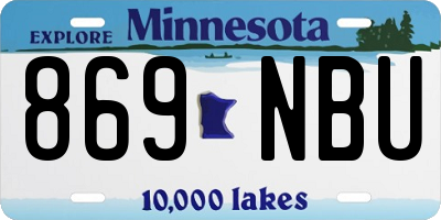 MN license plate 869NBU