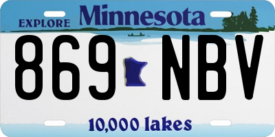 MN license plate 869NBV