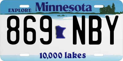 MN license plate 869NBY