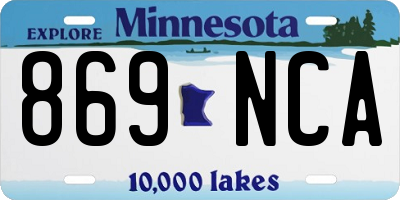 MN license plate 869NCA
