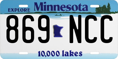 MN license plate 869NCC