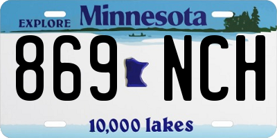 MN license plate 869NCH