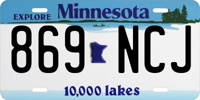MN license plate 869NCJ