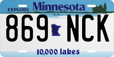 MN license plate 869NCK