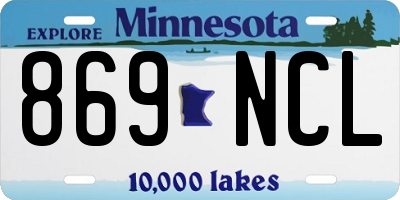 MN license plate 869NCL