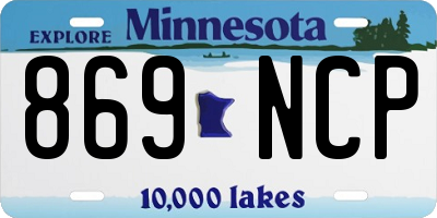MN license plate 869NCP