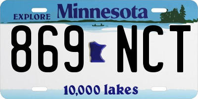 MN license plate 869NCT