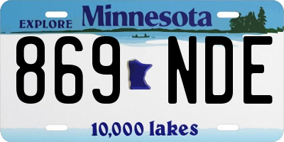 MN license plate 869NDE