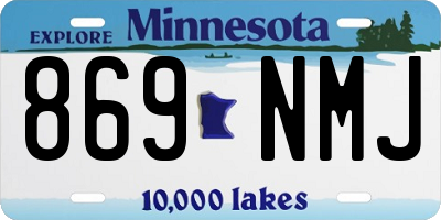 MN license plate 869NMJ