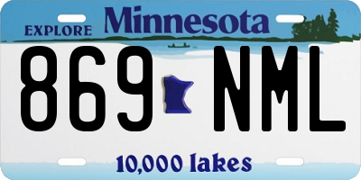 MN license plate 869NML