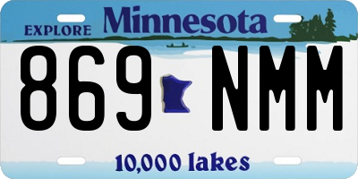 MN license plate 869NMM