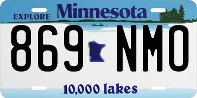 MN license plate 869NMO