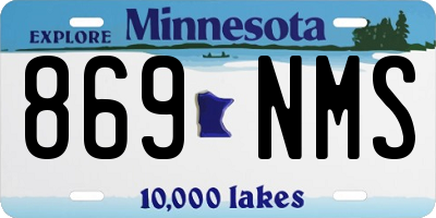 MN license plate 869NMS