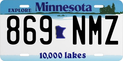 MN license plate 869NMZ