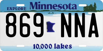 MN license plate 869NNA