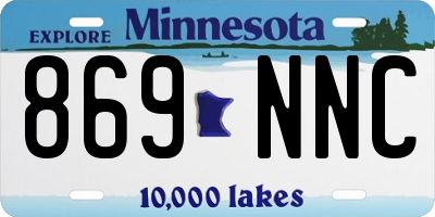 MN license plate 869NNC