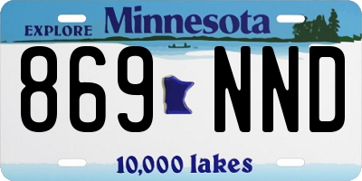 MN license plate 869NND