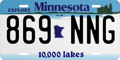 MN license plate 869NNG