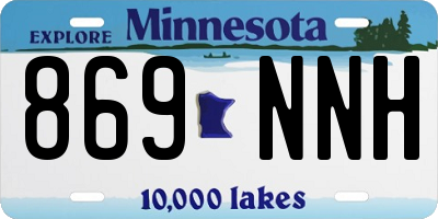 MN license plate 869NNH