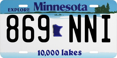 MN license plate 869NNI