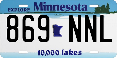MN license plate 869NNL