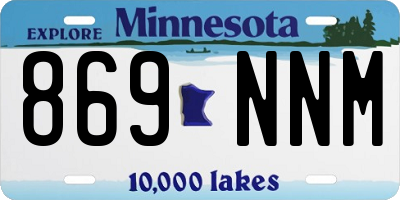MN license plate 869NNM