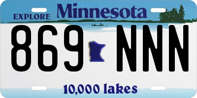 MN license plate 869NNN