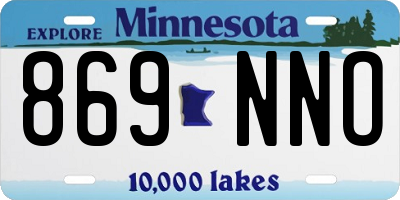 MN license plate 869NNO