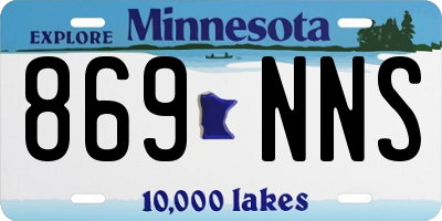 MN license plate 869NNS