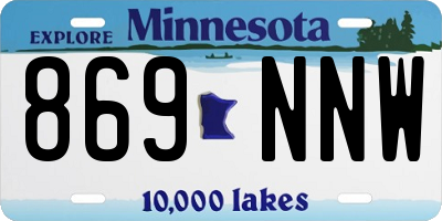 MN license plate 869NNW