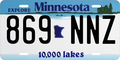 MN license plate 869NNZ