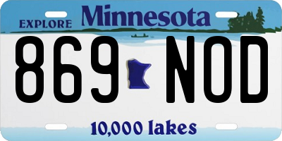MN license plate 869NOD