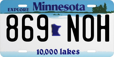 MN license plate 869NOH