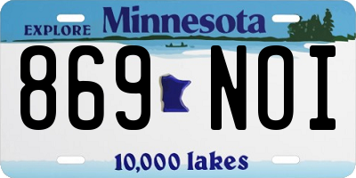 MN license plate 869NOI