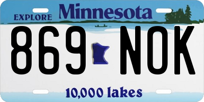 MN license plate 869NOK