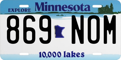 MN license plate 869NOM