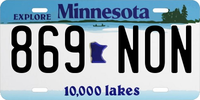 MN license plate 869NON