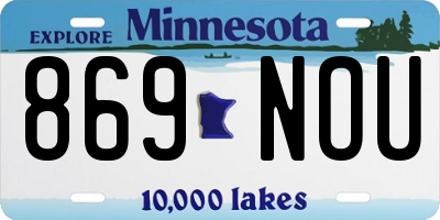 MN license plate 869NOU