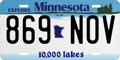 MN license plate 869NOV