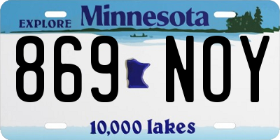 MN license plate 869NOY