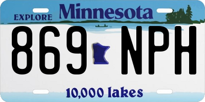 MN license plate 869NPH
