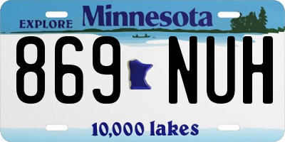 MN license plate 869NUH