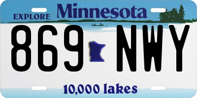 MN license plate 869NWY