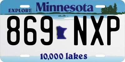 MN license plate 869NXP