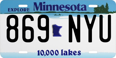 MN license plate 869NYU