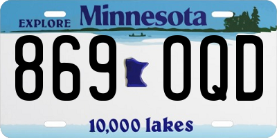 MN license plate 869OQD