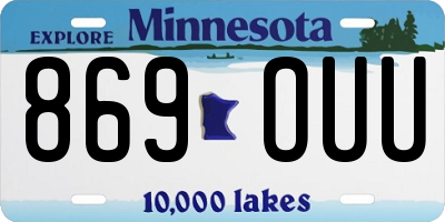 MN license plate 869OUU