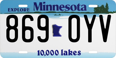 MN license plate 869OYV