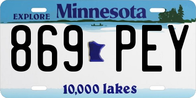 MN license plate 869PEY