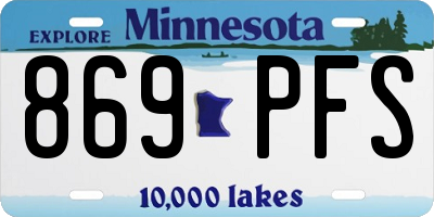 MN license plate 869PFS